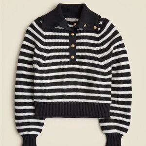 J. Crew Striped Black and White Sweater